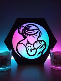 Resim FOREVHOME Anne ve Bebek Masaüstü Dekoratif Lamba 