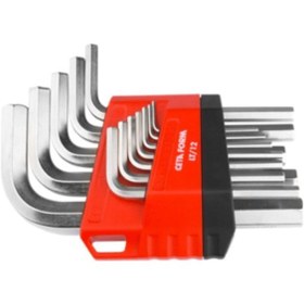 Resim CETA FORM Ceta Lt/12 Kısa Allen Anahtar Takım 12 Parça 