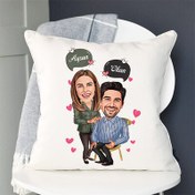 Resim Sen Benim Hayatımsın Karikatürlü Yastık 