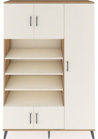 Resim Hyperion Dolap 11 Raflı 5 Kapaklı 132x44x195 Çam-aytaşı/aytaşı Çam 
