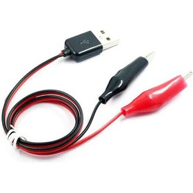 Resim Usb Krokodil Çevirici Kablo - 5v Kaynak Test Kablosu 60cm Max 