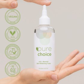 Resim Pure Choice Leke Karşıtı Cilt Beyazlatıcı Tonik 200 ML (Glycolic Acid %7) 