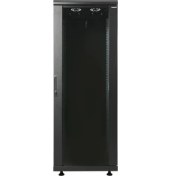 Resim Canovate 42U 800X800MM 19''dikili Tip Network Rack Kabinet Siyah Çelik Sac Ön Cam Kapı Montajlı Ral 9005 2 Yıl Üretici Garantili 
