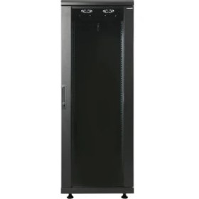 Resim Canovate 42U 800X800MM 19''dikili Tip Network Rack Kabinet Siyah Çelik Sac Ön Cam Kapı Montajlı Ral 9005 2 Yıl Üretici Garantili 