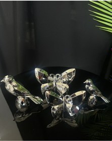 Resim Zenith Dekoratif Kelebek Ve Kuş Gümüş 