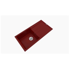 Resim Polex Cristalüx Granit Evye P-X1 Bordo Tezgah Altı Ve Tezgah Üstü Mutfak Evyesi 98x49.5 CM 