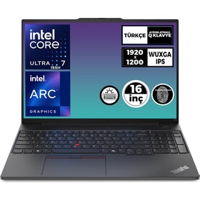Resim Lenovo ThinkPad E16 G2 Ultra 7 155H 32GB 512GB SSD 16\ WUXGA W11P Dizüstü Bilgisayar 21MA002UTX 015 