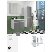 Resim Vizyon 65 cm Banyo Dolabı Boy Dolabı Dahil 