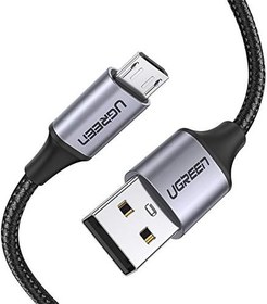 Resim Ugreen Örgülü Micro-USB & USB-A Data ve Şarj Kablosu, 50 CM, Siyah 