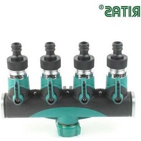 Resim Pazly Çinko Alaşımı 4 Yollu Su Dağıtıcısı Vana Bahçe Su Dağıtıcısı - Sanbuyos Listesi 