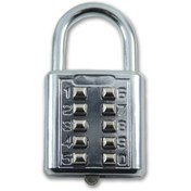 Resim HALL BREATHE Güvenli ve şifreli 10 haneli asma kilit, dayanıklı krom tasarım 