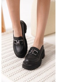 Resim Terry Cilt Siyah Kadın Loafer Siyah 