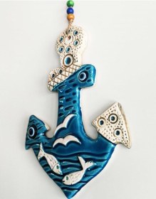 Resim Seramik Çapa Dekoratif El İşi Duvar Süsü Nazarlık 