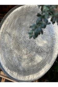 Resim ANTEPSEPETİ Antika Nakışlı Bakır Tepsi 73cm 