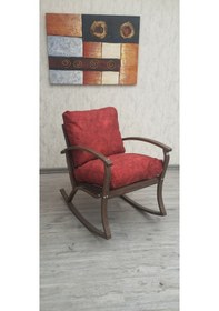 Resim Emideco Ahşap Sallanır Koltuk Sandalye Demonte Bahçe Salon Koltuğu 