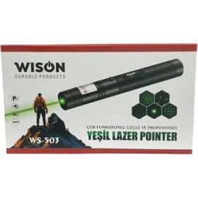 Resim DS LLC Wison WS-503 100MW 3.7V 3200 Mah Desen Başlıklı Şarjlı Yeşil Lazer Pointer (4887) 