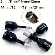 Resim M14 Thread Dry Vacuum Brazed Elmas Delme Ucu Seramik Karoları Seramik Karoları Mermer Granit Taşçılık - Metal Elektriksiz 
