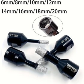 Resim M14 Thread Dry Vacuum Brazed Elmas Delme Ucu Seramik Karoları Seramik Karoları Mermer Granit Taşçılık - Metal Elektriksiz 