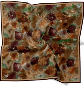 Resim Levidor Lotus Desen Eşarp - 06108 Mürdüm-krem-01 