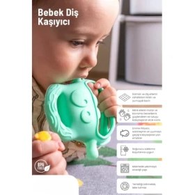 Resim Eco Lounge Açık Yeşil Bebek Silikon Diş Kaşıyıcı 