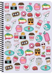 Resim Keskin Color A4 Kareli Defter Sweet Fun - Lila 