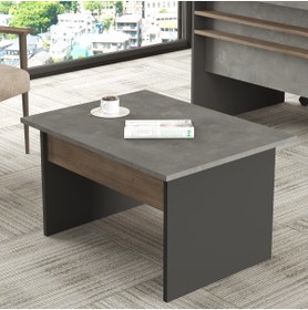 Resim L'occi Concept Darian B Ofis Sehpası Orta Sehpa 80cm*60cm Kahve-beton-antrasit Dr2-cga 