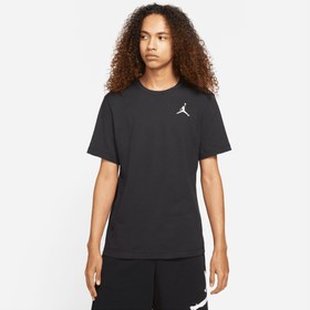 Resim Jordan Jumpman Embroidered Crew Erkek Siyah T-Shirt 