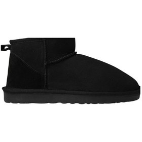 Resim Kadın İçi Kürklü Hakiki Süet Deri Siyah Bot & Bootie Siyah 