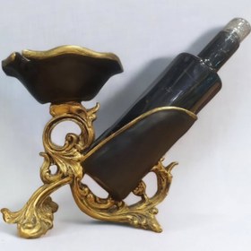 Resim Vintage Style Wine Bottle Holder, Elegant Baroque Style Wine Rack, Sophisticated Wine Rack, Artistic Wine Rack Sculpture, Wine Rack Statue - Object-26 