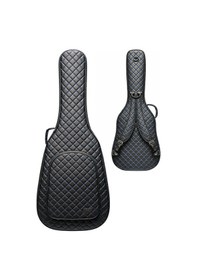 Resim Siyah Profesyonel Gigbag Klasik Gitar Kılıfı-çantası-mavi Kapitoneli Suni Deri 