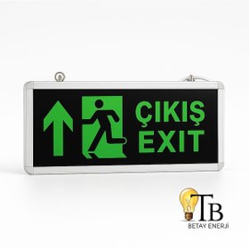 Resim Venso Led Acil Çıkış Işıldak Yukarı Yön Exıt Up Acil Aydınlatma Armatürü 2 Adet Açık Yeşil 