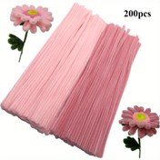 Resim 200 Twist Sticks Çiçek Seti Diy Malzemesi Twist Sticks, Katlanabilir Çubuklar Süper Yoğun Taklit Şeritler Twist Sticks Yaratıcı El Yapımı El Sanatları Malzemeleri 