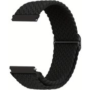 Resim Gaojunshop01 Fitbit Versa 1 2 Uyumlu Siyah Esnek Nylon Kayış Koşu Spor Bileklik 