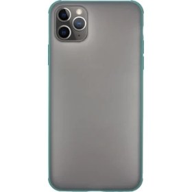 Resim Case 4U Apple iPhone 11 Pro Max Kılıf Mat Yüzey Renkli 4 Köşe Kenar Silikon Odyo Arka Kapak Yeşil 