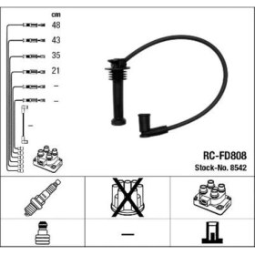 Resim Ngk 8542 Ateşleme Kablosu Ford Cougar Focus Mondeo Iı Connect 988F12280TK 