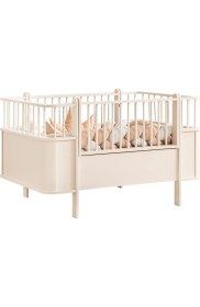 Resim Setay Mdf Beşik, Krem Dünya Büyüyen Beşik 80X130 - Krem Dünya Karyola 80X190 