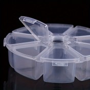 Resim 1 adet Beyaz 8 Bölmeli Plastik El Sanatları Saklama Organizatör Kutusu Elmas Boyama Araçları, Takı, Boncuklar, Küpeler, Kolyeler, Bilezikler, Yüzükler ve Küçük Aksesuarlar için - 3,2 Kübik Fitten Az Depolama Kapasitesi ve Hafif Yapı ile Bağımsız Ayakta Tasarım 
