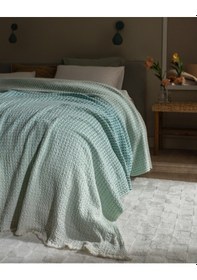 Resim Madame Coco Lunevere Çift Kişilik %100 Pamuk Yatak Örtüsü - Turkuaz 8684427208793 Yeşil 