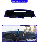Resim DEKORX DACIA LOGAN 1TORPİDO KORUMA HALISI MAVİ KENAR 