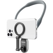 Resim TELESIN Telefonlar Için Manyetik Boyun Cep Telefonu Tutacağı, Vlogger, Youtuber Çekim Aparatı 