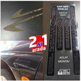 Resim Hyundai İ20 Kapı Eşiği Set + Çamurluk Vent Krom Görsel 