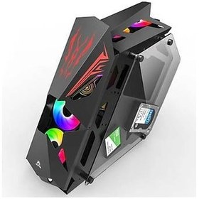 Resim Revenge Dark Lord 650w 80+ Temperlı Cam Sıyah 8x12cm Rgb Fan Robotik Atx Kasa 