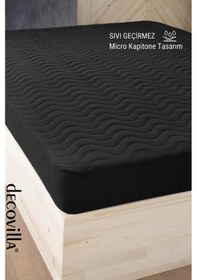 Resim Micro Kapitone Fitted Full Kenar Su Sıvı Geçirmez Alez Kömür Grisi 