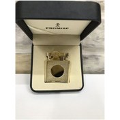 Resim PROMISE Benzinli Sarı Gold Yuvarlak Logo Desenli Çakmak 