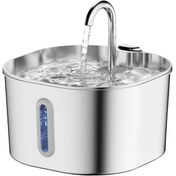 Resim 1 Adet Makine + 1/6 Parça Filtreli 2.2L / 74oz Kedi Su Çeşmesi, Görüntülü Pencere - Ultra Sessiz Otomatik Döngü Pompası, Üçlü Filtre ve Kolay Doldurma için Su Seviye Göstergeli 