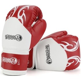 Resim Titan Sport Kırmızı Beyaz İşlemeli Boks Eldiveni Çok Renkli 