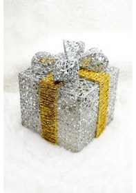 Resim Waldern Yılbaşı Çam Ağacı Hediye Paketi Orta Boy Gümüş-kırmızı 