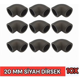 Resim Elbo Siyah Pprc Dirsek 90 Derece 10 Adet 