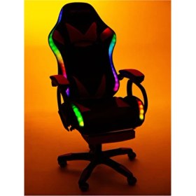 Resim Sports Aurora Oyuncu Koltuğu Rgb Işıklı Masaj Özellikli Baldır Dayama Gaming Chair 