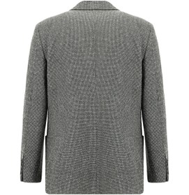 Resim Abdullah Kiğılı 4 Drop Relaxed Fit Rahat Kesim Desenli Gofre Ketenli Ceket 